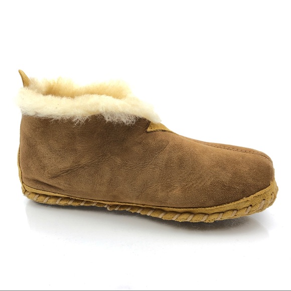 LL Bean Wicked Good Sheepskin Suede Slippers - Picture 3 of 8